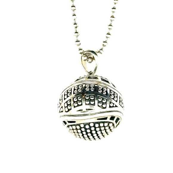 Lagos 925 Sterling Silver Ball Pendant Necklace - Picture 6 of 10